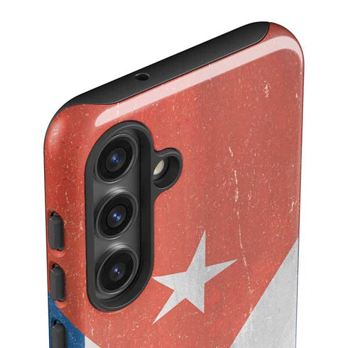 Cuban Flag Distressed Galaxy S24 Plus Impact Case